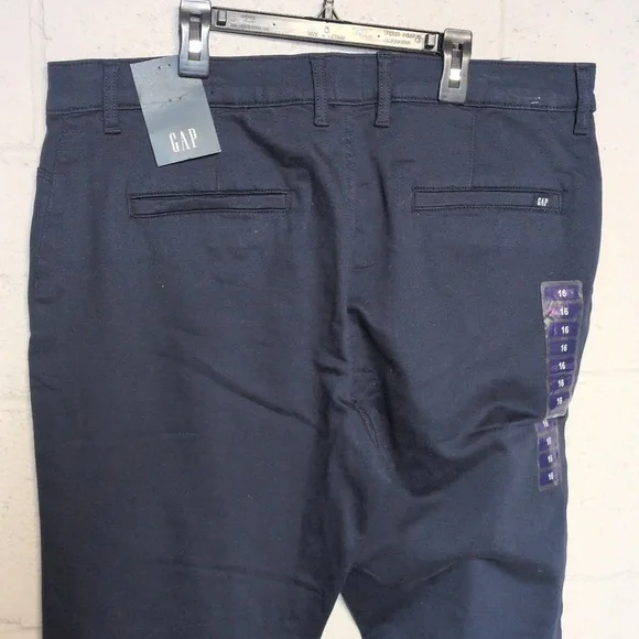 GAP Classic Navy Blue Casual Pants, Stretch Skinny, Size 16 NWT - Picture 6 of 9